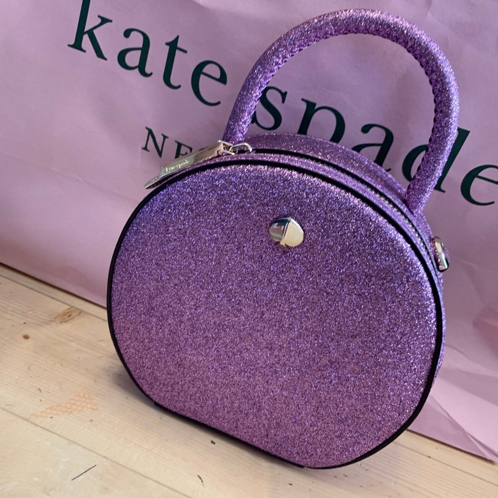 Kate spade purple sparkle canteen bag